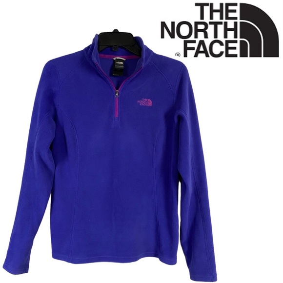 The North Face Tops - The North Face Women's Small Blue Polartec Classic Fleece Quarter Zip Pullover